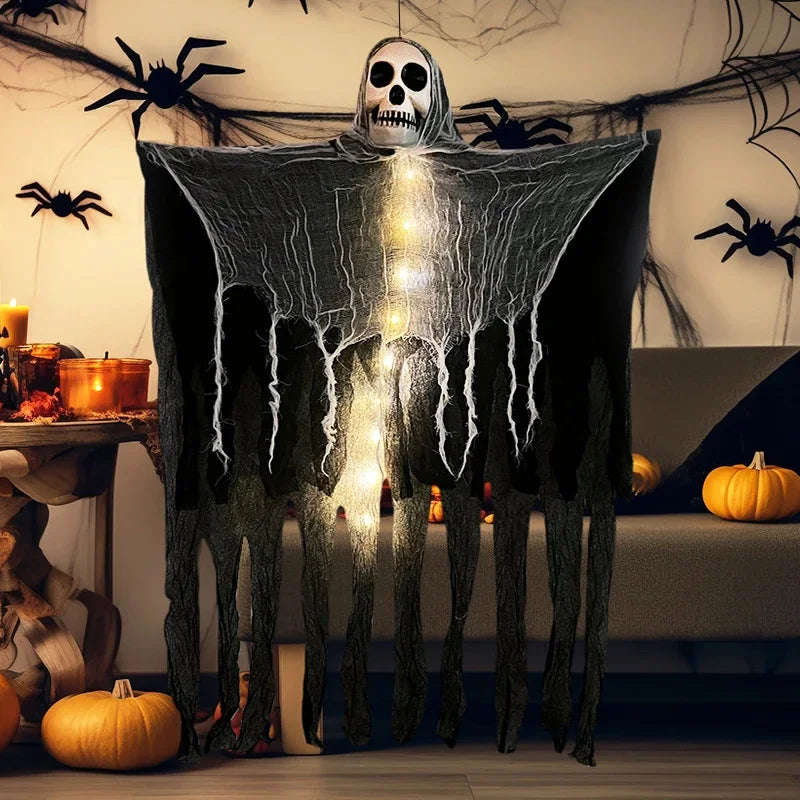 Απόκριες διακόσμηση φάντασμα με LED Light Glow Hanging Skull Ornaments για εσωτερική εξωτερική διακόσμηση πάρτι Haunted House στηρίγματα