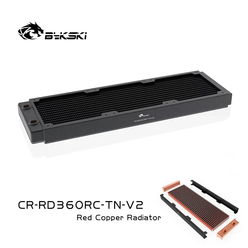 Bykski G1/4 " 30MM Thick Copper PC Cooling Radiator Black,Water Cooler Row Support 12cm Fans PC Heatsink 120 240 360 480MM