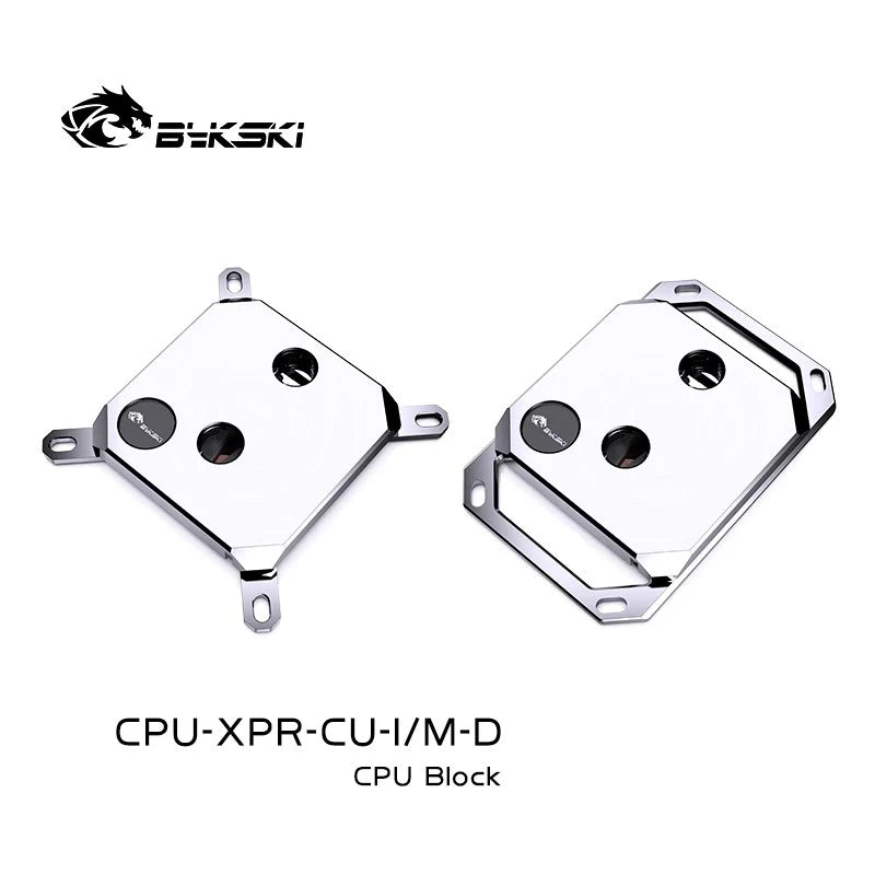 Bykski CPU Water Block for INTEL LGA1700/1800/115X/ AMD Ryzen 9 AM5 AM4 0.08mm Microchannel Water Cooler Radiator Acrylic Metal
