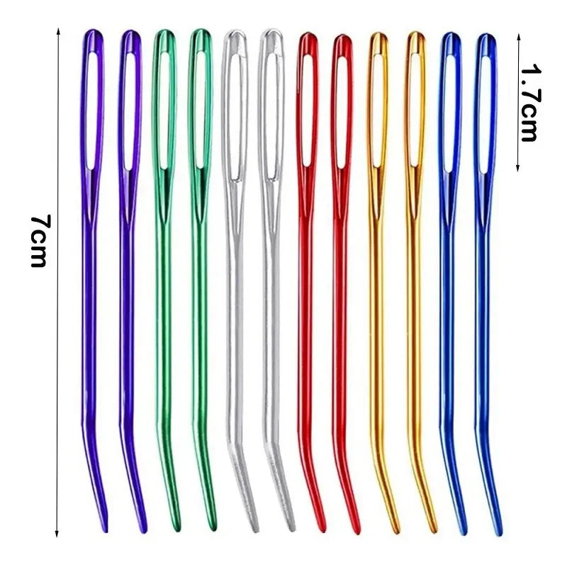 Knitting Yarn Needle Set Bent Tip Tapestry Needles for Yarn Large Eye Blunt Needles for Hand Sewing Knitting Crochet