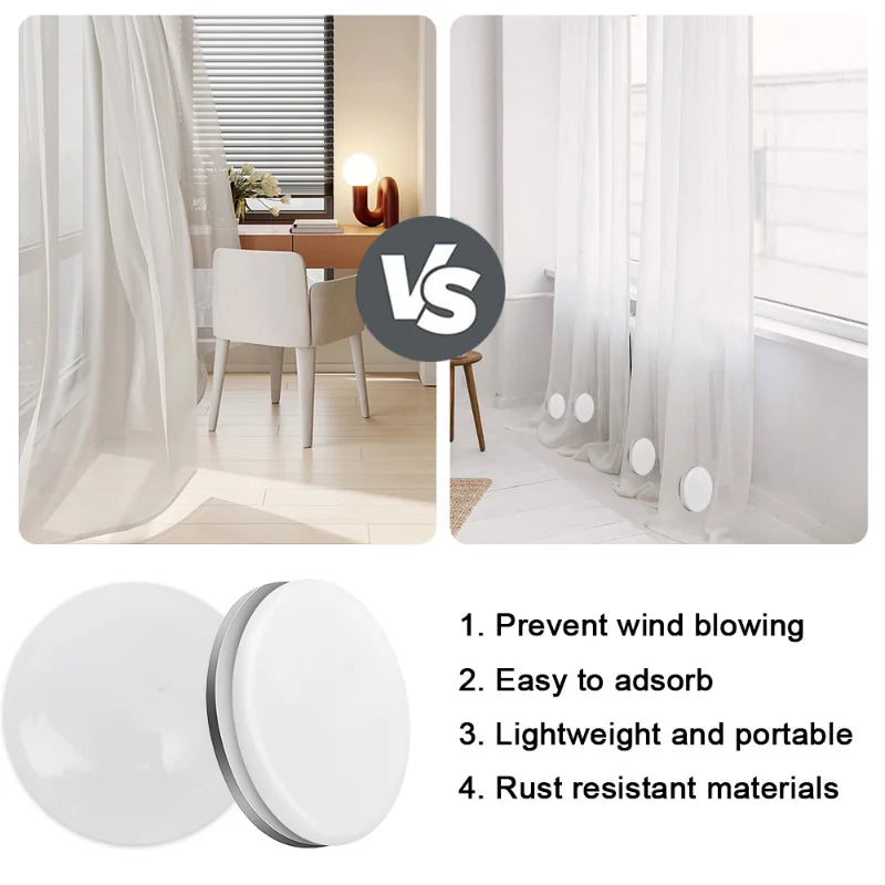 Strong Magnetic Curtains Weights Windproof Shower Curtains Magnet Buckle Balcony Curtains Cloth Weights for Drapery Tablecloth