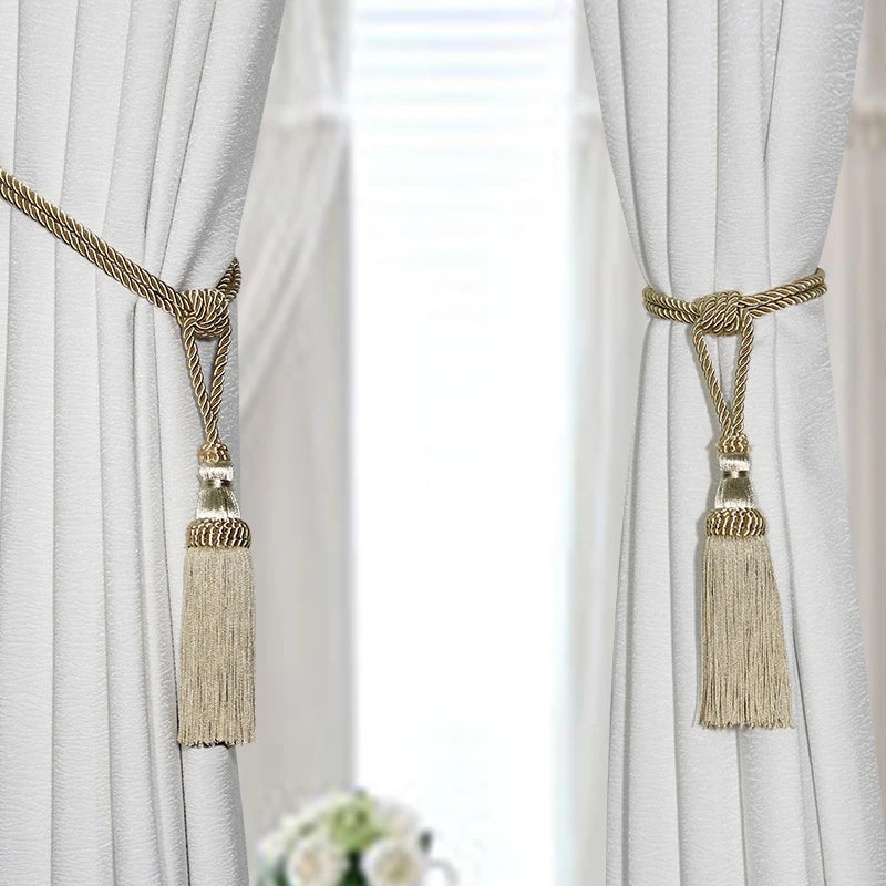 1PC Curtain Tiebacks Tassel Curtain Clips Rope Curtain Tie Backs Holdbacks Decorative Curtain Holder Accessories For Drape