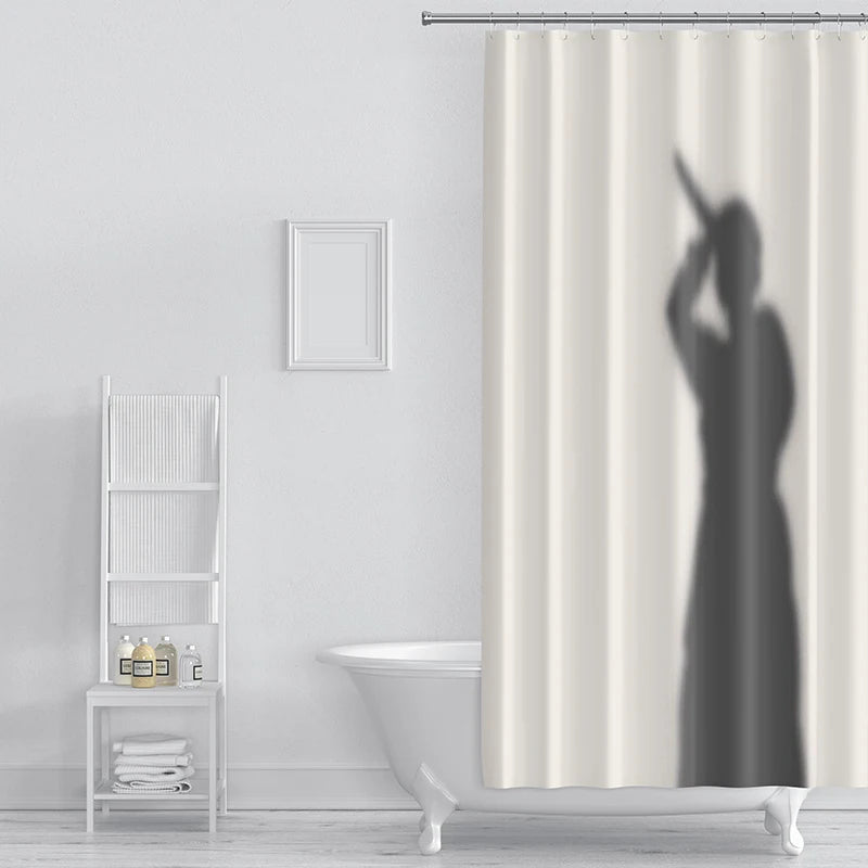 Gaslight Gatekeep Girlboss Psycho Halloween Decoration Shower Curtain Set with Grommets and Hooks for Bathroom Decor