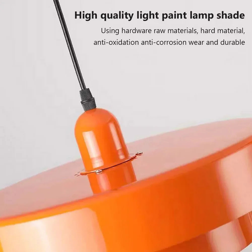 Medieval LED Pendant Light Nordic Carbon Steel Aluminum White Dark Green Orange Illumination For Restaurant Living Rooms Fixture
