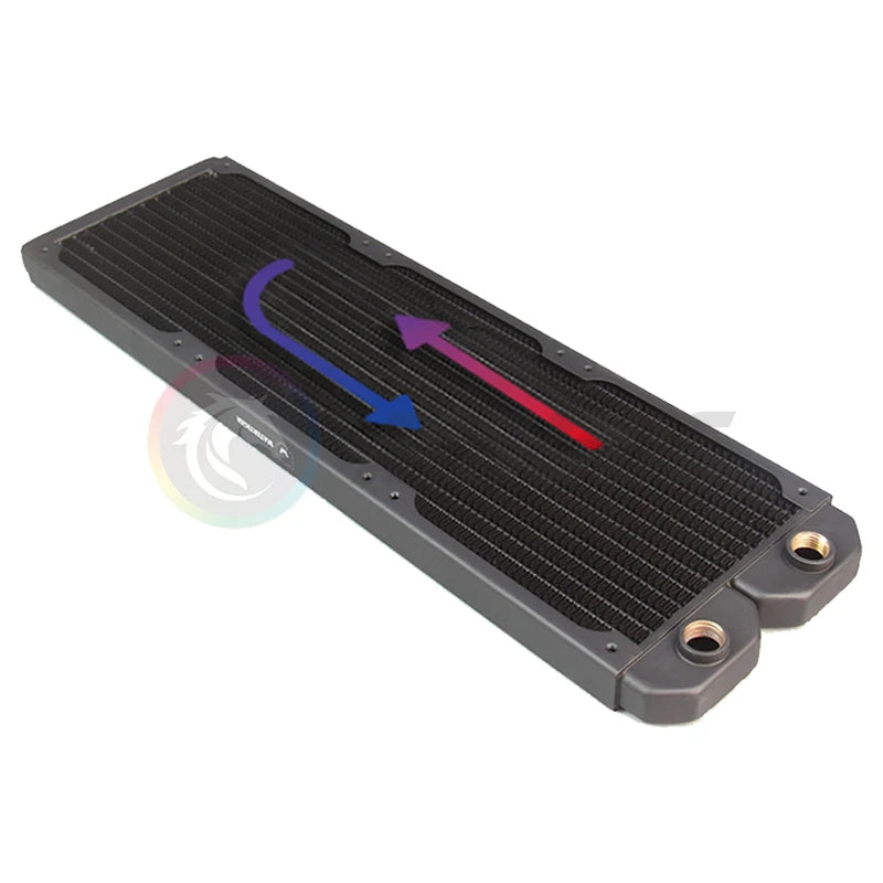 Water Cooling Radiator 360 20mm Ultra-Slim Red Copper 14 FPI Support 120mm Fan Cooler Computer Liquild Cooler Row Black/White