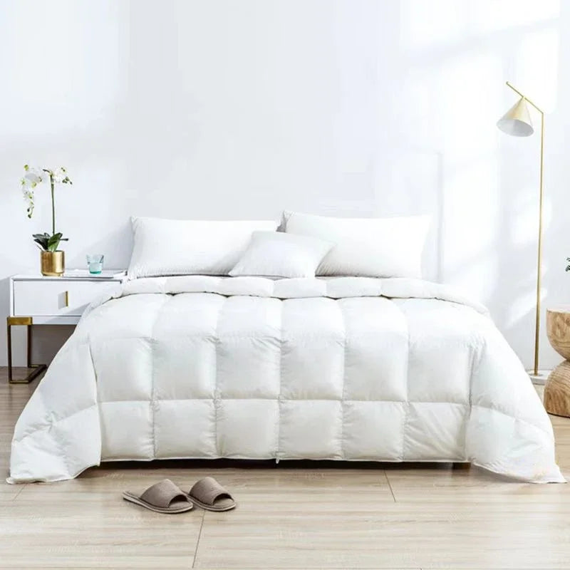 Peter Khanun Winter 100% Goose Down Duvet Insert All Season Goose Down Comforter Down Quilt Warm Blanket 100% Cotton King Size