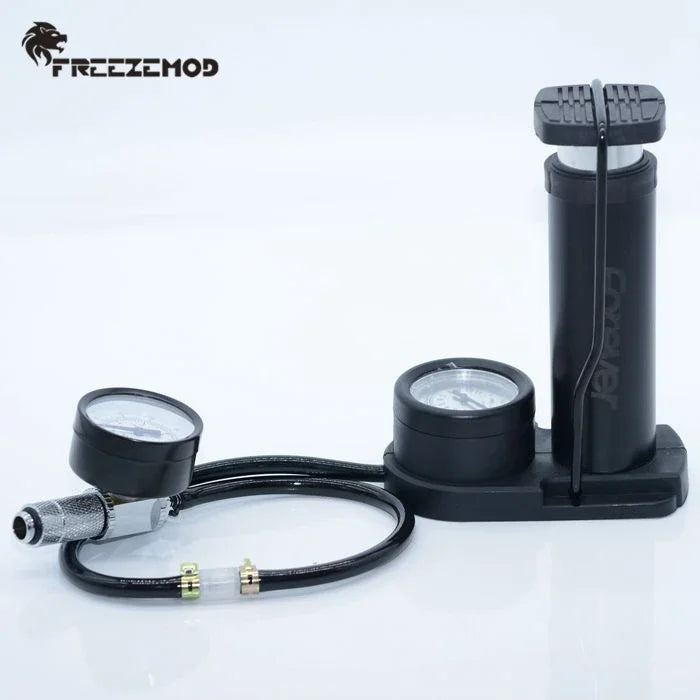 FREEZEMOD Computer Water Cooling System Air Pressure Leak Test Radiator Drain Box Dual Pressure Gauge QYCL-2P