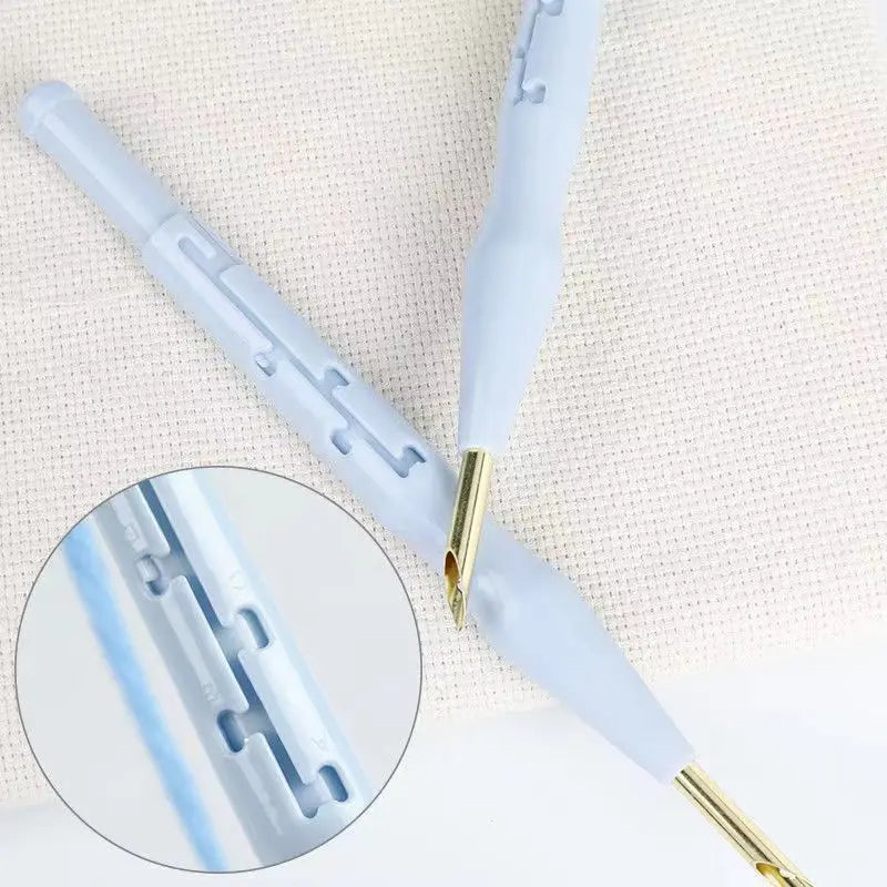 Magic Embroidery Punch Needle Pen Kit Cross Stitching Tool Set Weaving Tool Carpet Knitting Sewing Tool for DIY Sewing Craft Art