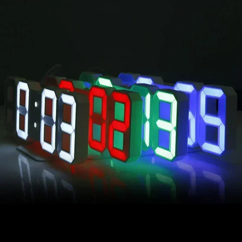 Nákup produktů Hodiny 3D LED digitální budík Hodiny Čas/datum/teplota pro domov/kuchyň/kancelářské hodiny Dekor Zahrada