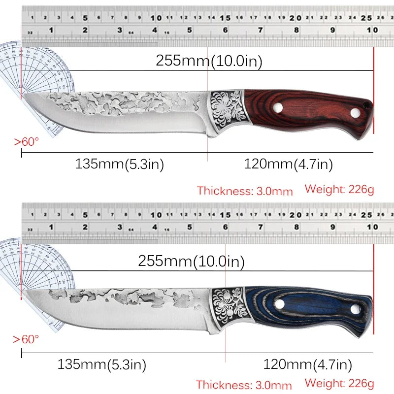 Forged Cleaver Kitchen Chef Cuțit din oțel inoxidabil cu cuțit carne de carne paring pescuit portabil grătar măcelar