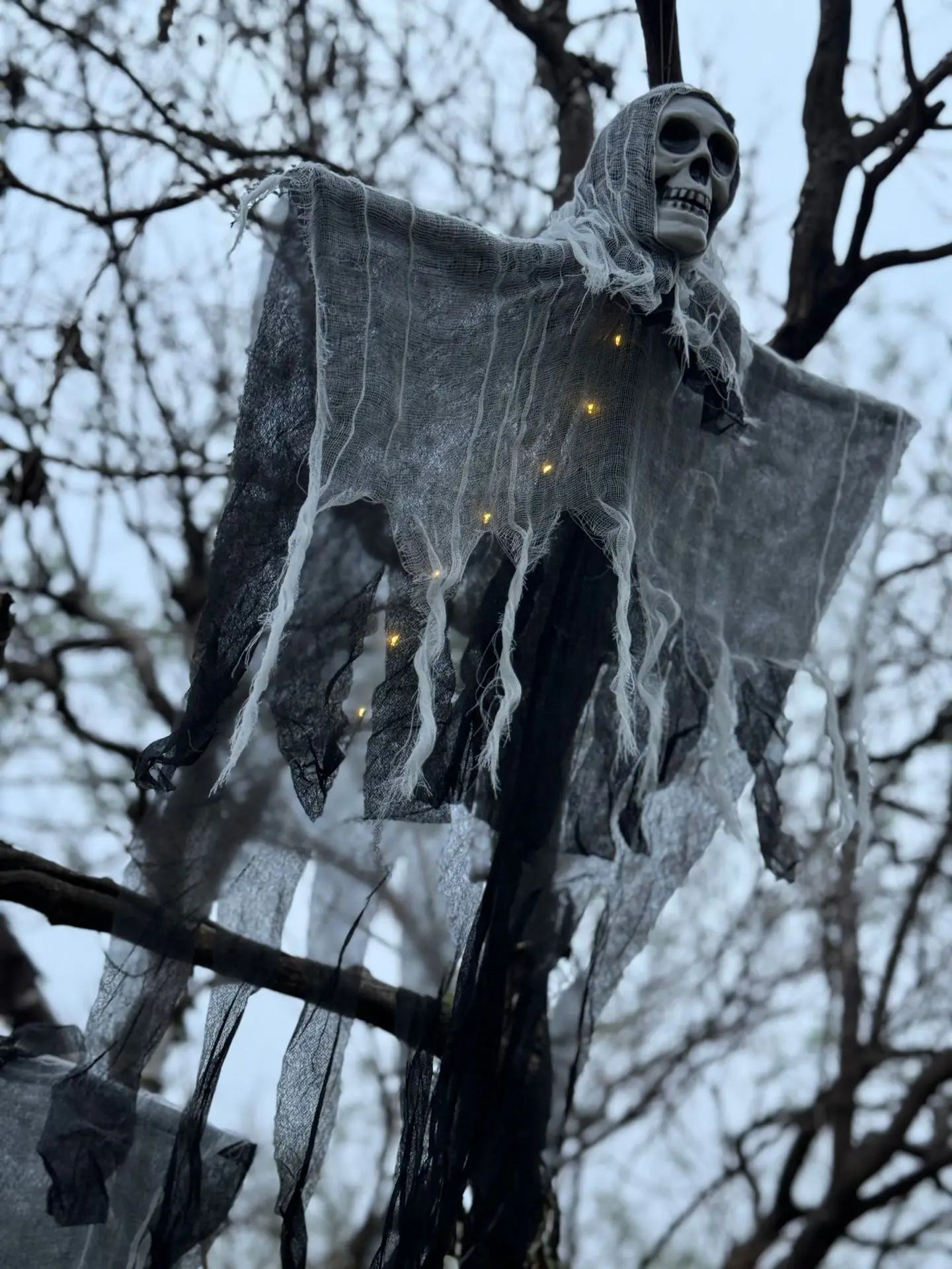 Απόκριες διακόσμηση φάντασμα με LED Light Glow Hanging Skull Ornaments για εσωτερική εξωτερική διακόσμηση πάρτι Haunted House στηρίγματα
