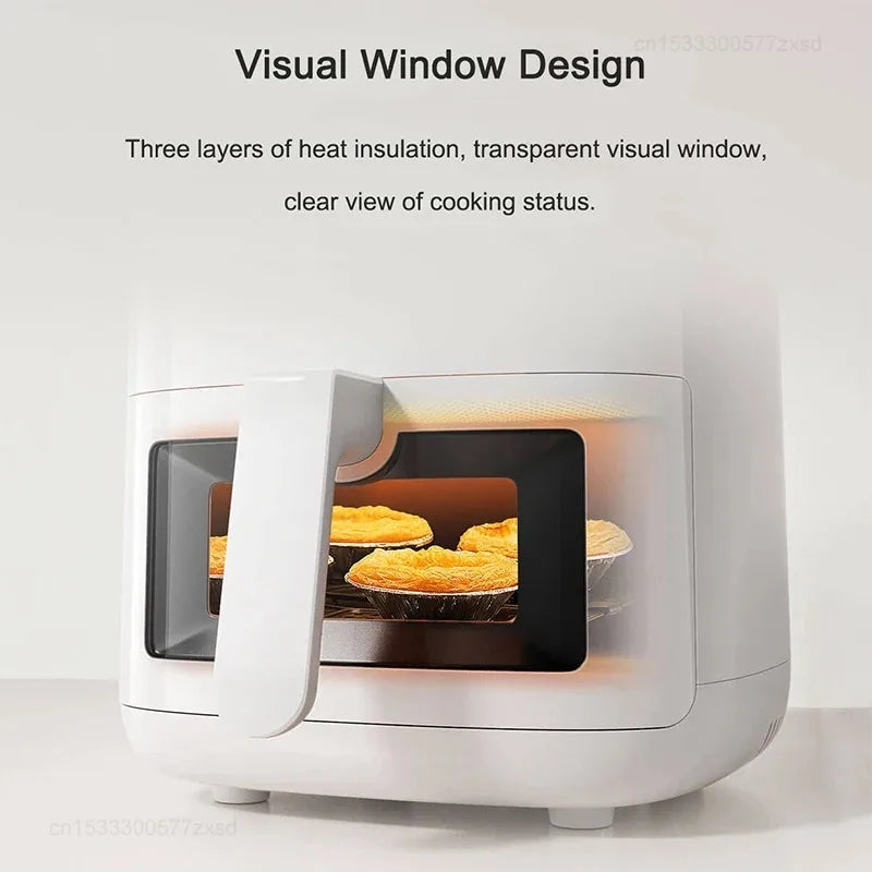 Xiaomi Mijia Smart Air Fryer Pro 4L Forró sütő Főző VIZSGÁLYOS WÁNYOK TÁMOGATÁS OLED képernyő olaj nélkül 360 ° Forró levegő mély sütő