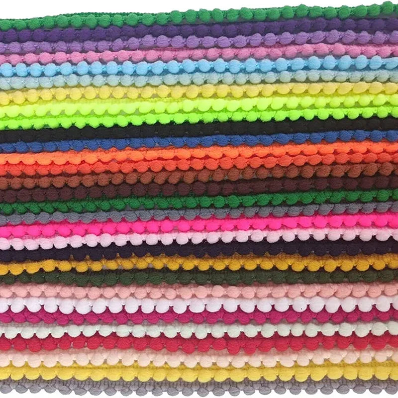 5/10 Yards Wool ball lace Fringe Trim Lace 5mm PomPoms white Trim Ball Fringe Ribbon DIY Craft Curtain Cloth Sewing Accessory