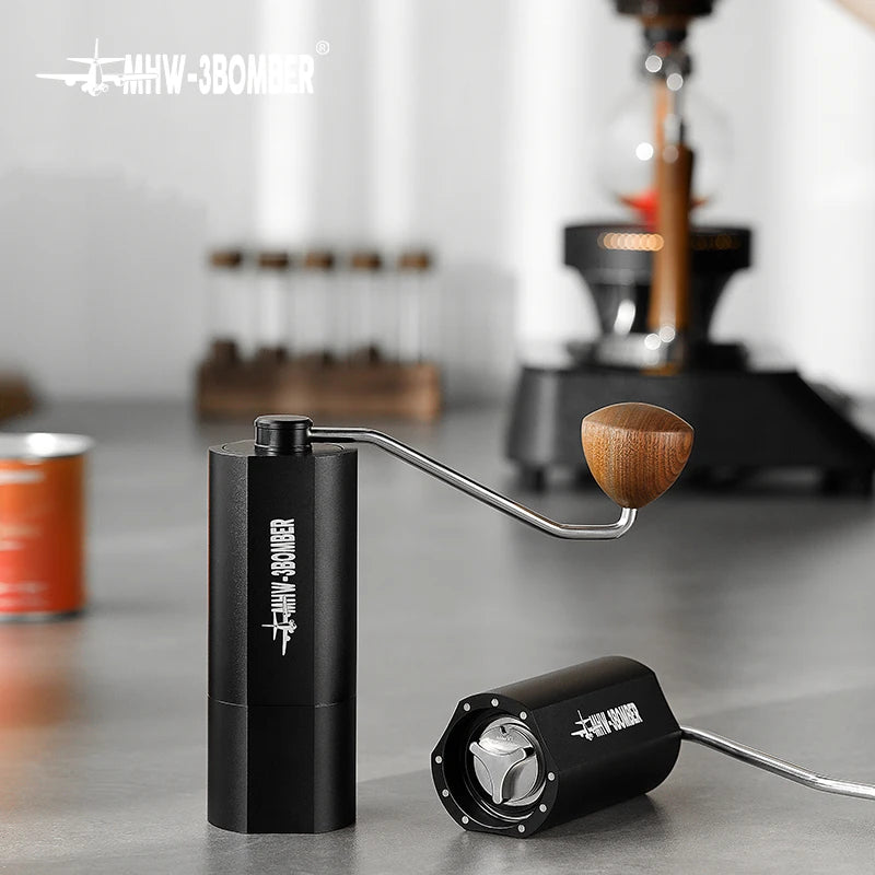 MHW-3BOMBER 38mm Manuální mlýnek na kávu s magnetickou 7 jádro z nerezové oceli Burr 24 Nastavitelné nastavení Domácí příslušenství pro barista