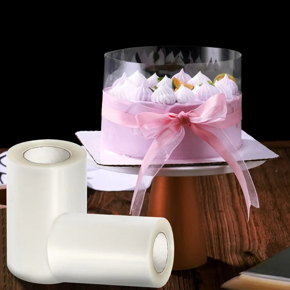 1 Roll Cake Surround Film DIY Bakeware Acetate Film Transparent Cake Collar Kitchen 6/8/10/12/15Cm Accessories Baking Tools