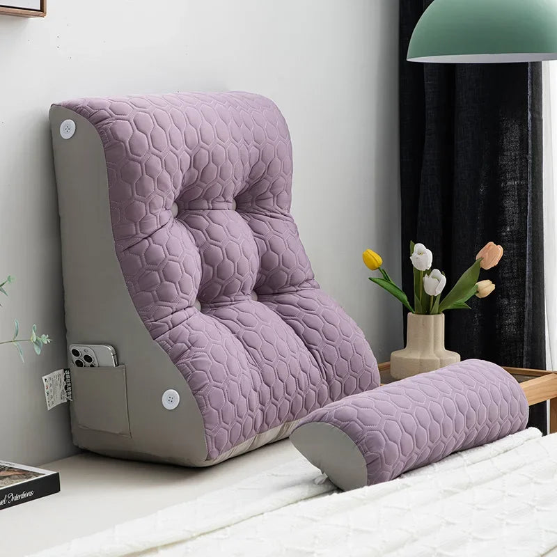 Lumbar Bedside Cushions Soft Back Rest Bed Cushion Wedge Pillow Lounger TV Reading Lumbar Cushion Decorative Pillows for Bed