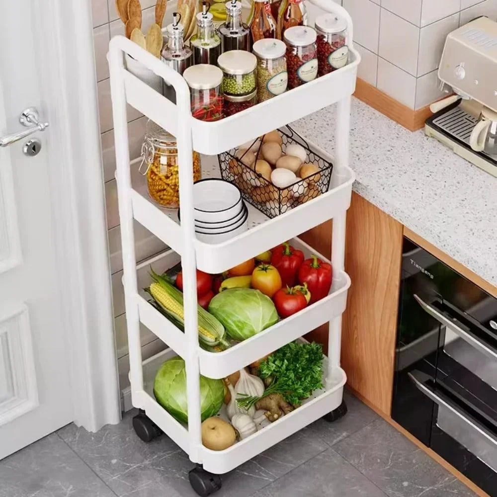 Kitchen Organizers and Storage Rack Mobile Trolley Organizer Gap Storage Rack Rolling Cart Bookshelf for Bedroom Bathroom