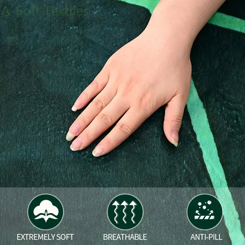 Super Soft Giant Leaf Κουβάννα για κρεβάτι καναπές Gloriosum φυτών κουβέρτα σπίτι διακόσμηση ρίχνει ζεστό καναπέ πετσέτα Cobertor Χριστουγεννιάτικο δώρο 담요