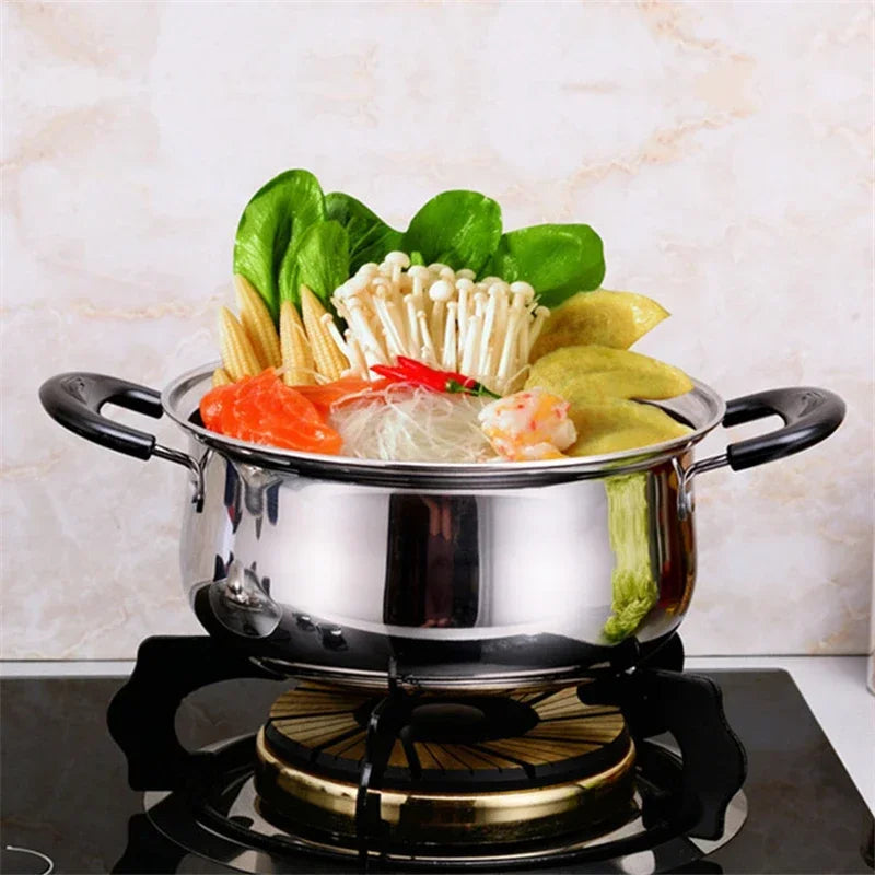 Pot de acero inoxidable Sopa de doble fondo Cocina no magnética Multi -Propósito Cocina Multi Pasado Partita de gasolina de gas