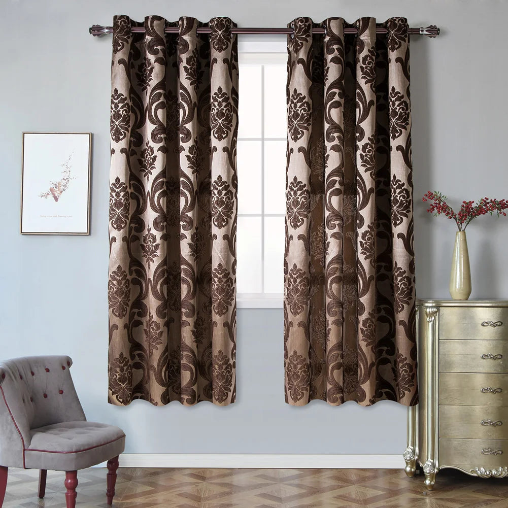 Leejoom Προσαρμογή μεγέθους ευρωπαϊκό στυλ jacquard παράθυρο κουρτίνες για καθιστικό τυφλό έτοιμο κουρτίνα σπίτι διακόσμηση