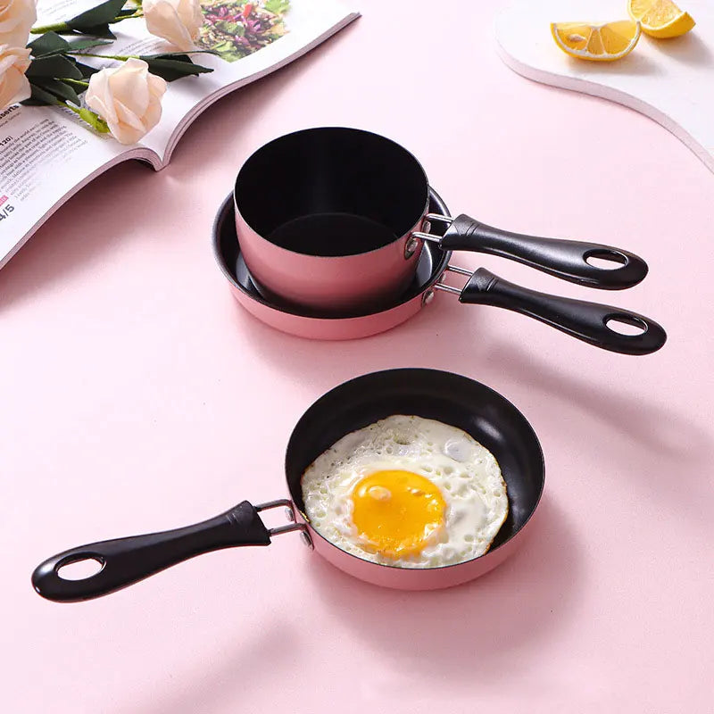Mini Pan Omelet Maker Home Kitchen Fried Egg Pan Cooking Non-Stick Pan With Non-Slip Handle Outdoor Portable Cookware