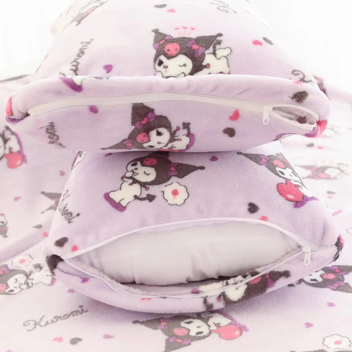 Lovely Kuromi Blanket Japanese Anime Flannel Blanket Warm Blanket Leg Blanket Office Bedroom School Nap Blanket Summer Quilt