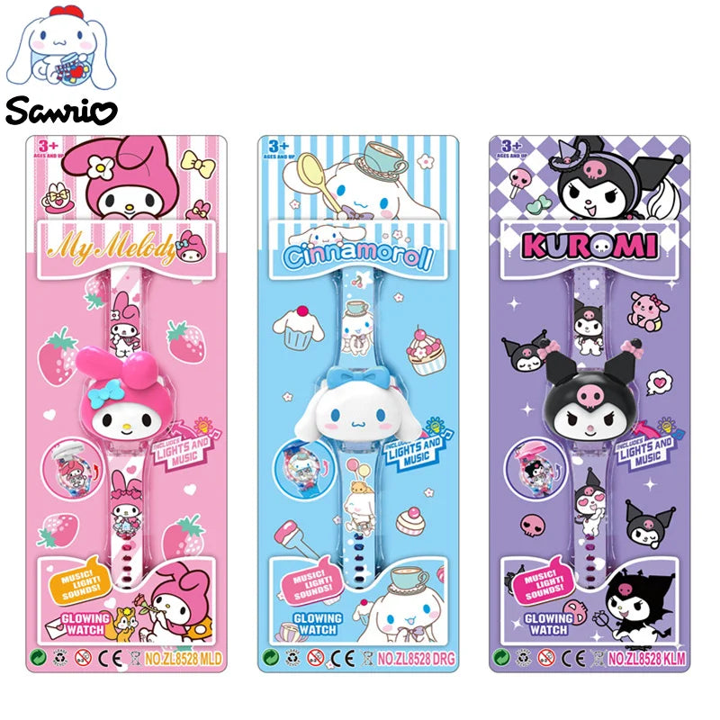 Kawaii Sanrio Watch Cinnamoroll Handgelenk Uhr Kuromi Uhr meine Melodie Watchband Anime Figuren Accessoires Girl Geschenk Kid Student Spielzeug