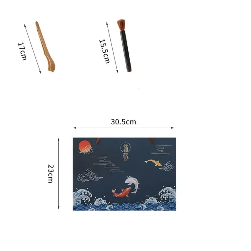 Kungfu Tea Set Incenso Burner Gift Box cerimonia una pentola a quattro tazze Can Sandalwood Slustra Ceramica cinese Portante nella barra della tazza d'auto