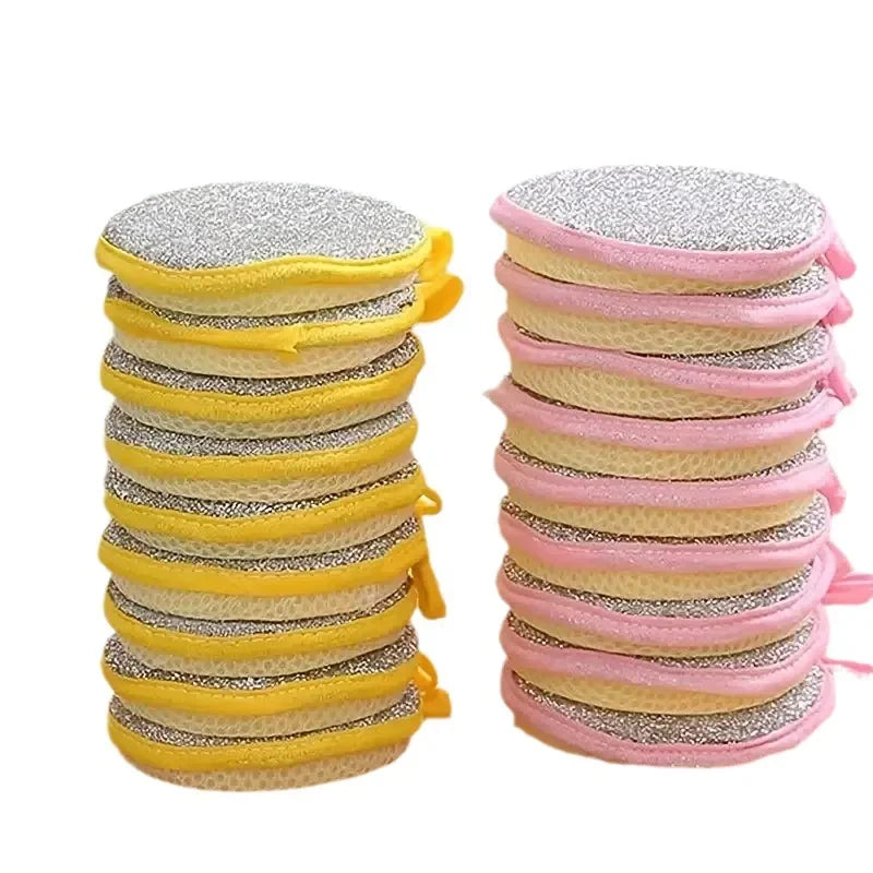 Kitchen Cleaning Towel Double Sided Dishwashing Sponge Kitchenware Brushes Anti Grease Wiping Rags Absorbent Washing Dish Cloth