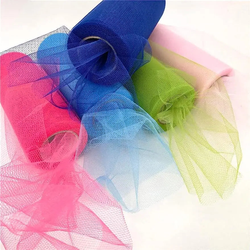Tulle Rolls Tulle Fabric 6" X 25Yards (15cm*22.8m) for Decorations Tutu Weddings Costumes Skirts Parties Gift Bow Baby Shower