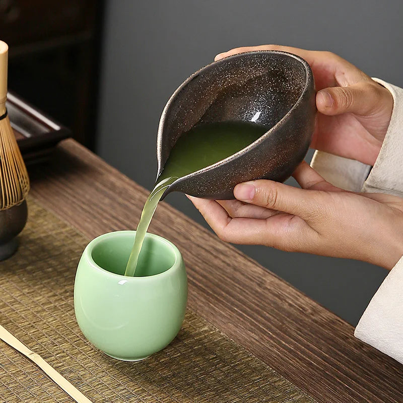 1pc Coarse Pottery Matcha Chawan Tea bowl Accessories Japanese Matcha Mixing Bowl Kitchen Tools Matcha Whisk