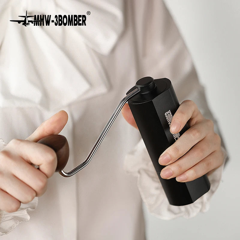 MHW-3BOMBER 38mm Manuální mlýnek na kávu s magnetickou 7 jádro z nerezové oceli Burr 24 Nastavitelné nastavení Domácí příslušenství pro barista