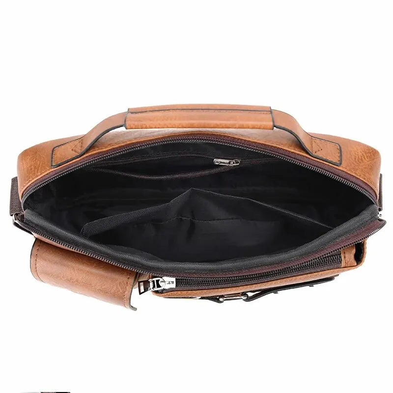 PU Shoulder Bag Men's Handbag Men's Casual Bag Business Bag Large Capacity Shoulder Crossbody Bag