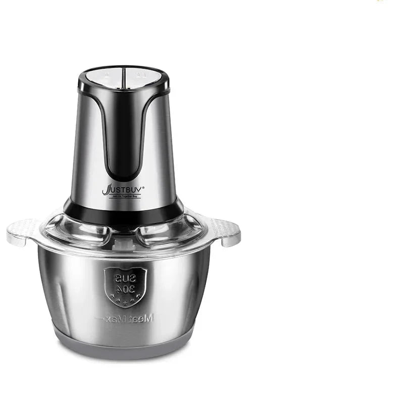 With Spare Knife 500W Stainless Electric Chopper Meat Grinder Mincer baby Food Processor 2 Speed 2L Capacity