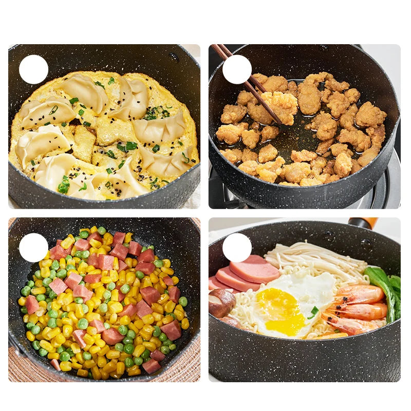 Gianxi multifunksjonell snøpotte non-stick panne kjøkkenutstyr rustfritt stål melk pott kjøkken praktisk kokekar kasserolle