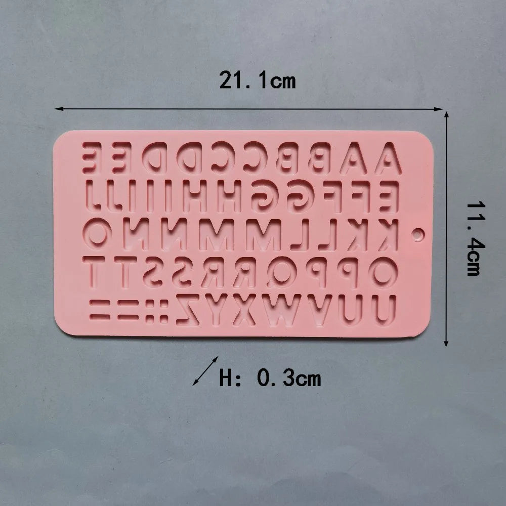 Dopis a číslo čokoládové silikonové formy Alphabet Cookie Candy Cake Dort Pečení pečivo pro pečivo Tool Cake Ozdobte kuchyňské doplňky