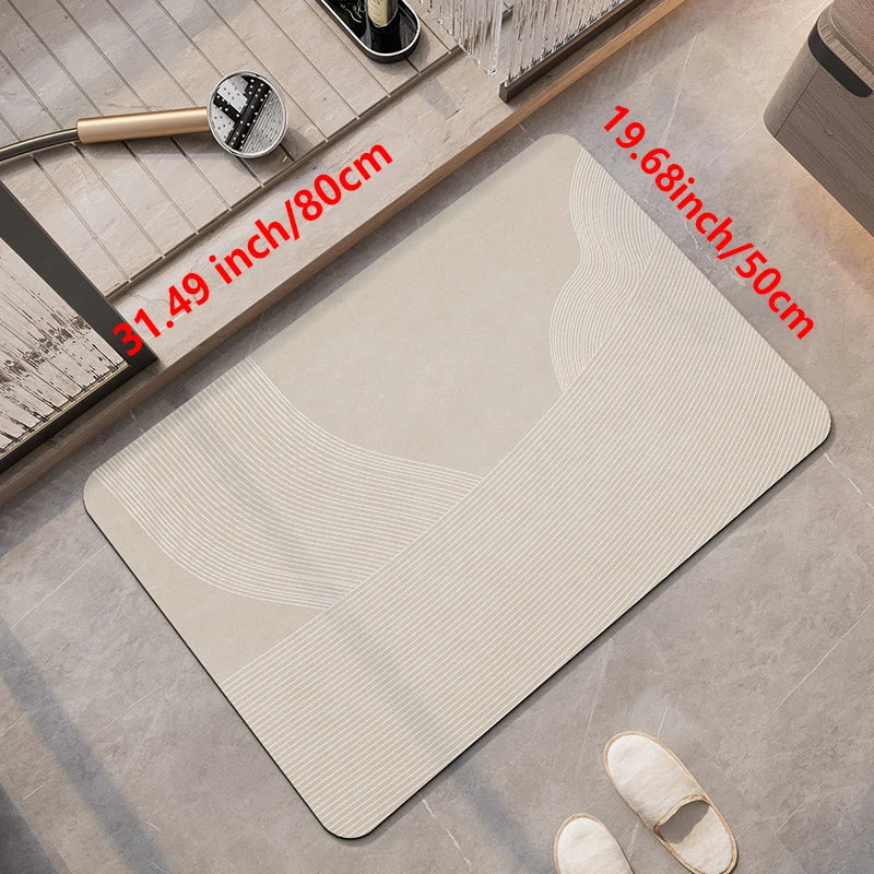 Luxury Bathroom Foot Mats Anti Slip Shower Bath Mat Super Absorbent Quick Dry Floor Mat Toilet Rug Doormat Carpet Washable