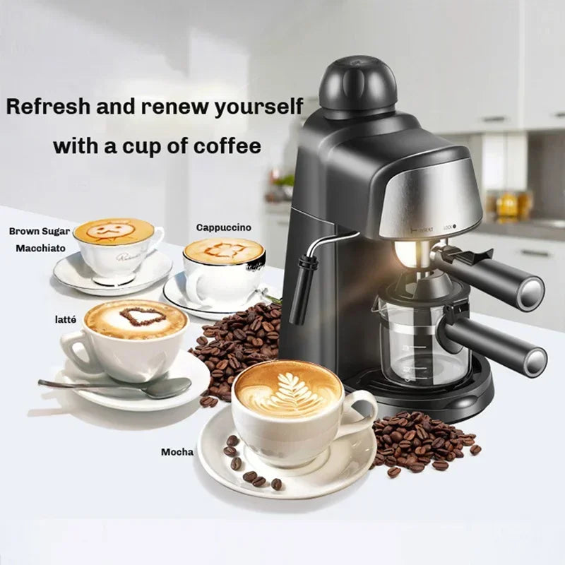 Electric italialainen kahvinkeitin 5 bar Professional Expresso -kahvivalmistaja Automaattinen Semi Automaattinen Expresso Cappuccino 220V EU PL