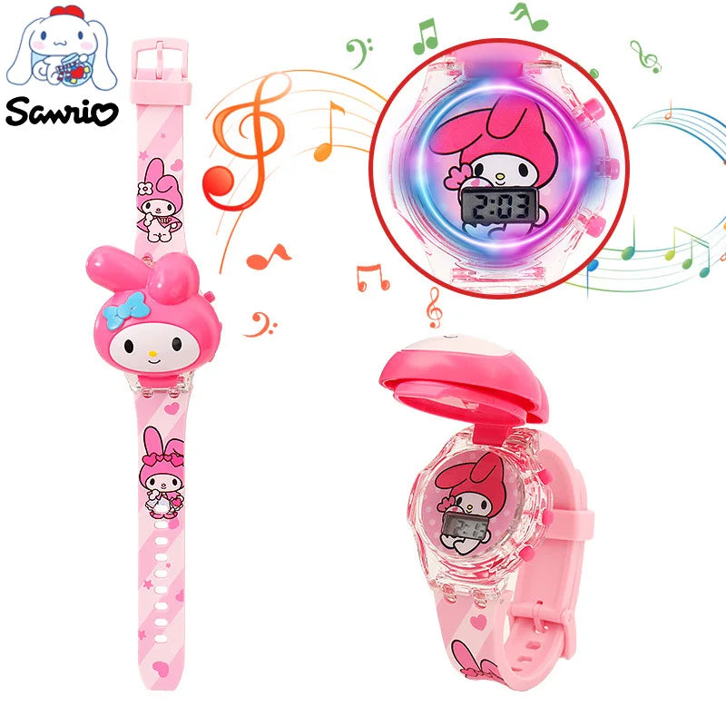 Kawaii Sanrio Watch Cinnamoroll Handgelenk Uhr Kuromi Uhr meine Melodie Watchband Anime Figuren Accessoires Girl Geschenk Kid Student Spielzeug