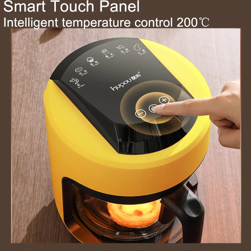 2024 Multifunctional 220V air fryer household transparent visualization fully automatic air fryer small capacity electric fryer