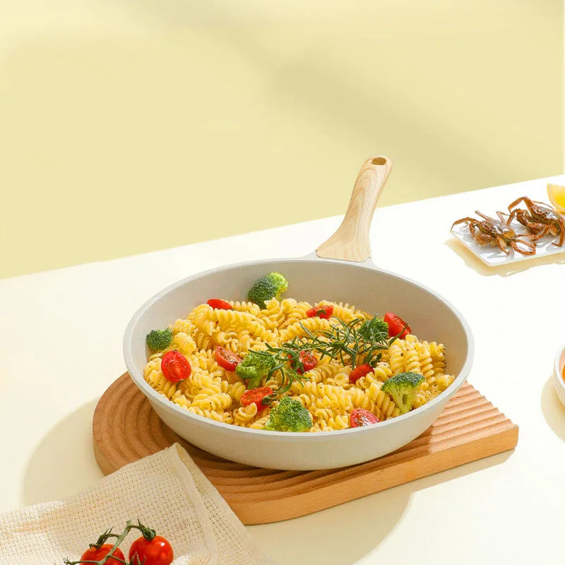 Haltbar Briting Pan Wok Pan Net-Stick Ceramic Pot Induktiounsschägere Stéierung vun Universal Kachwaache Kachen Kachen Kachleitung