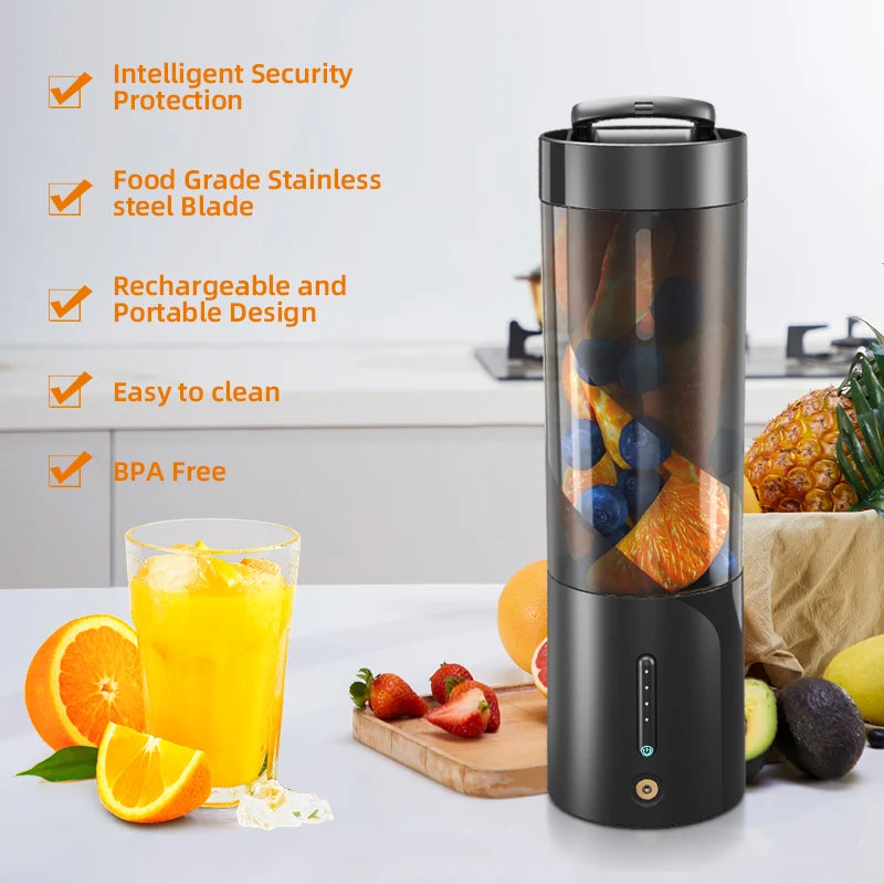 Tragbarer Mixer Fresh Juicer Electric Mini Tragbarer Mixer für Smoothie- und Shakes Multifunktionssaft -Maker -Maschine für die Küche