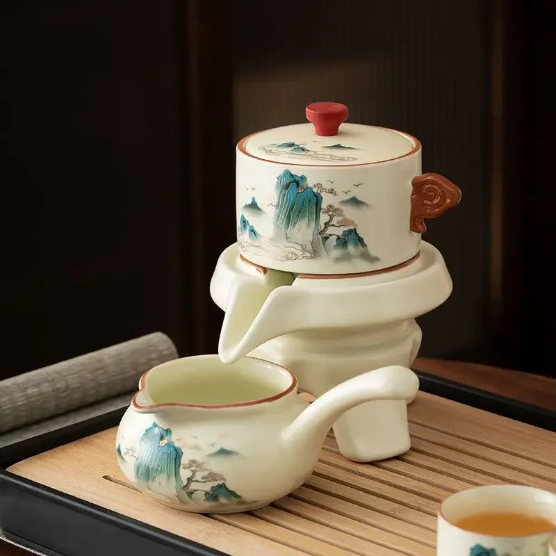Chinese traditional tea set high-end kung fu cup set automatic tea set for 6 people tea cups and saucer sets