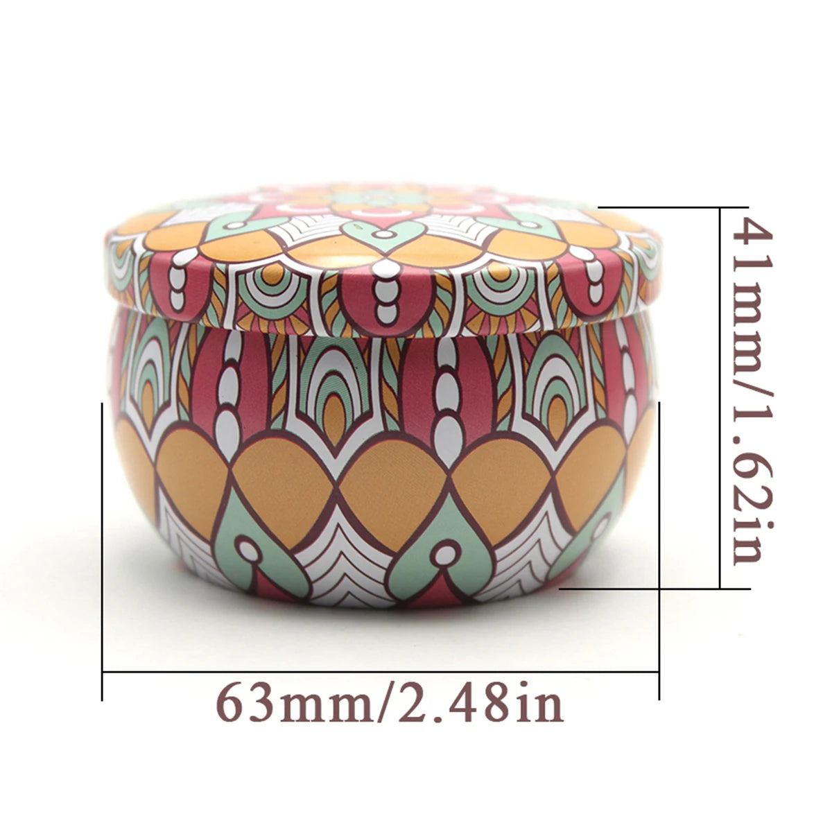 12pcs Mixed Color Iron Candle Tin Jars Empty Can- DIY Candle Making with Storage Case for Dry Spices and Sweets