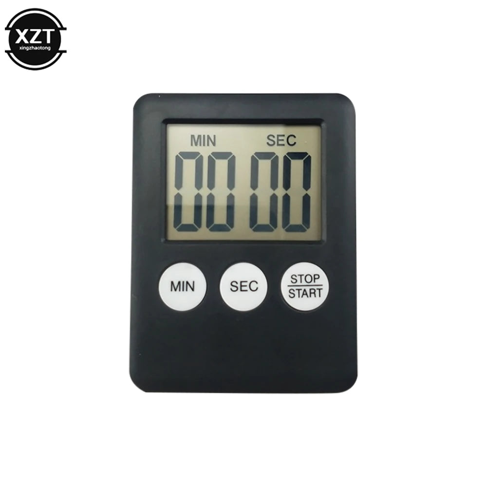 Magnetisk køkken timer digital madlavning Bagning LCD tæller op høj alarmtælling Alarm Magnet Clock Sleep Clock Kitchen Sup