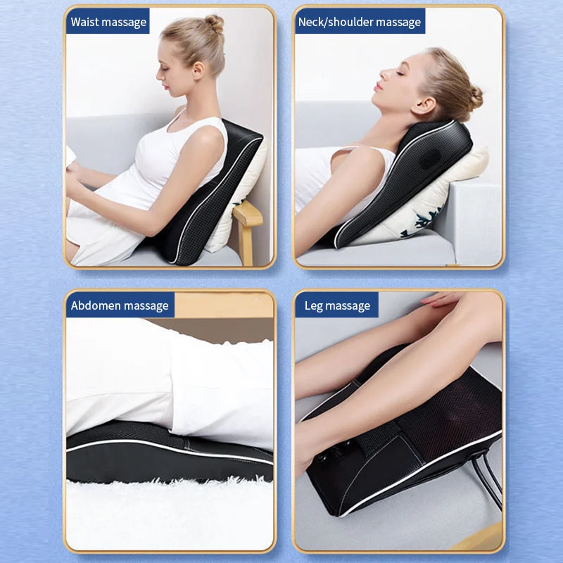Jinkairui Electric Shiatsu Head Neck Cervical Ttraction Body Massager Car Back Възглавница с отопление вибриращо масаж