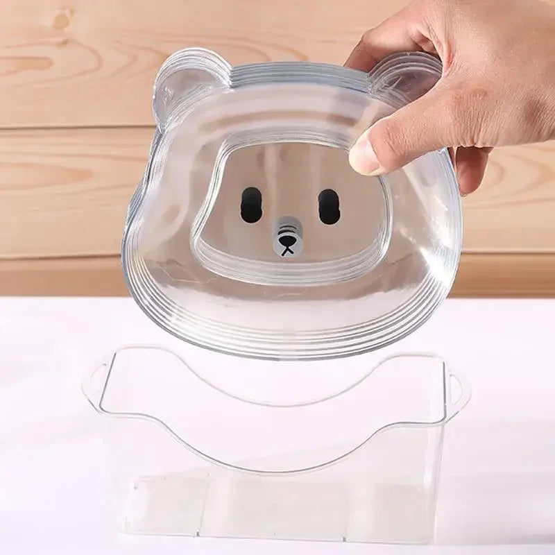 Little Bear Dinner Plate Cartoon Shape Bear Spit Bone Dish Desktop Trash Tray Snack Food Residue Fruit Plate Kitchen Tableware
