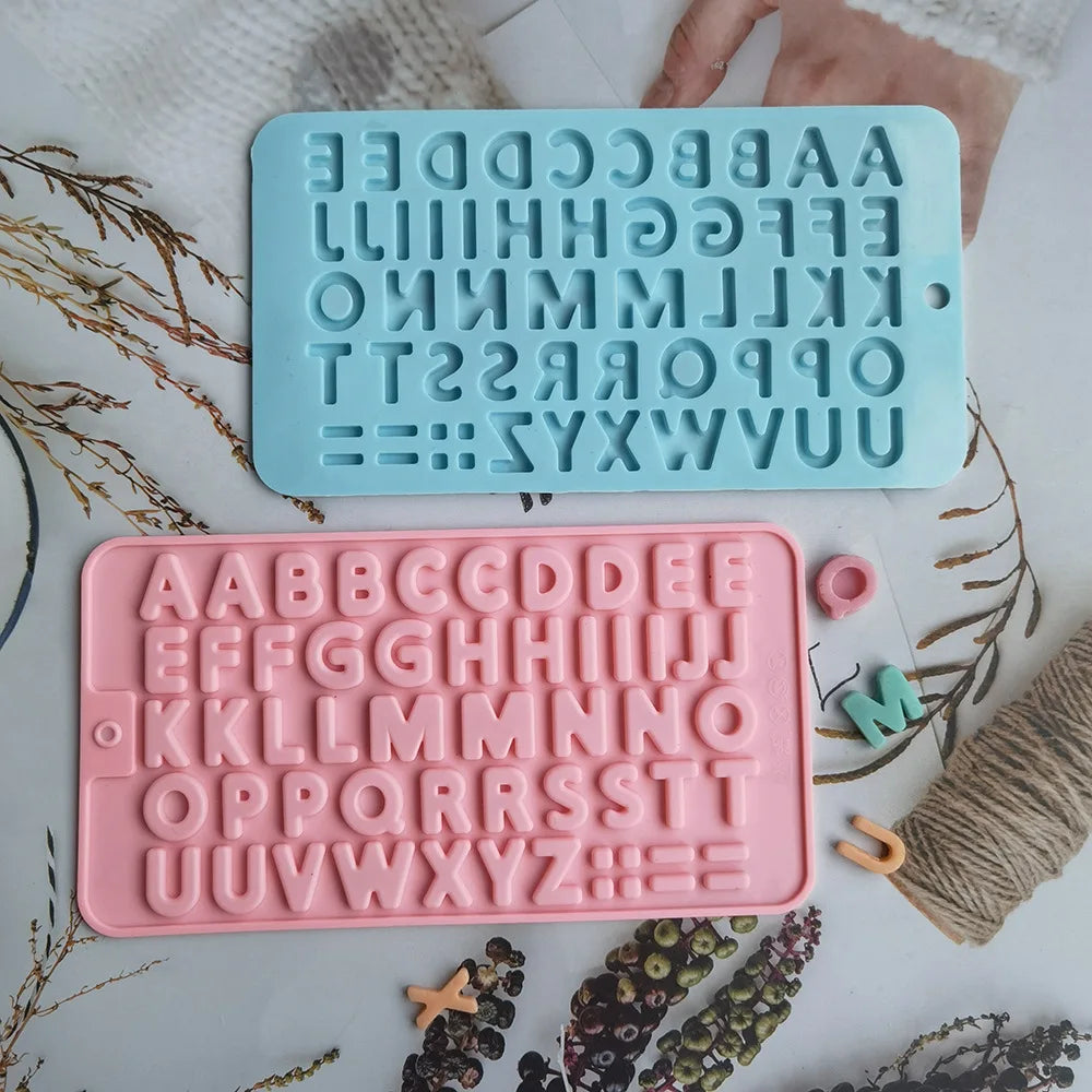 Dopis a číslo čokoládové silikonové formy Alphabet Cookie Candy Cake Dort Pečení pečivo pro pečivo Tool Cake Ozdobte kuchyňské doplňky