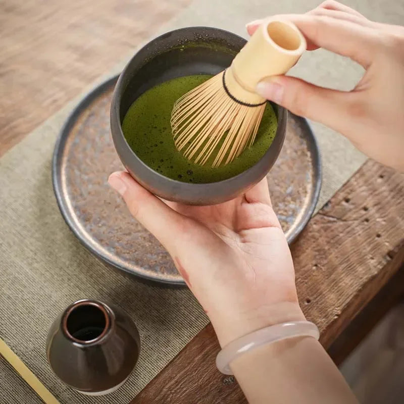 Matcha tējas suka baiben li dziesmu dinastija tēja pasūtīšanas blendetool matcha bļoda bambusa statīva tējas ciparnīcas maisīšanas sukas bambusa suka