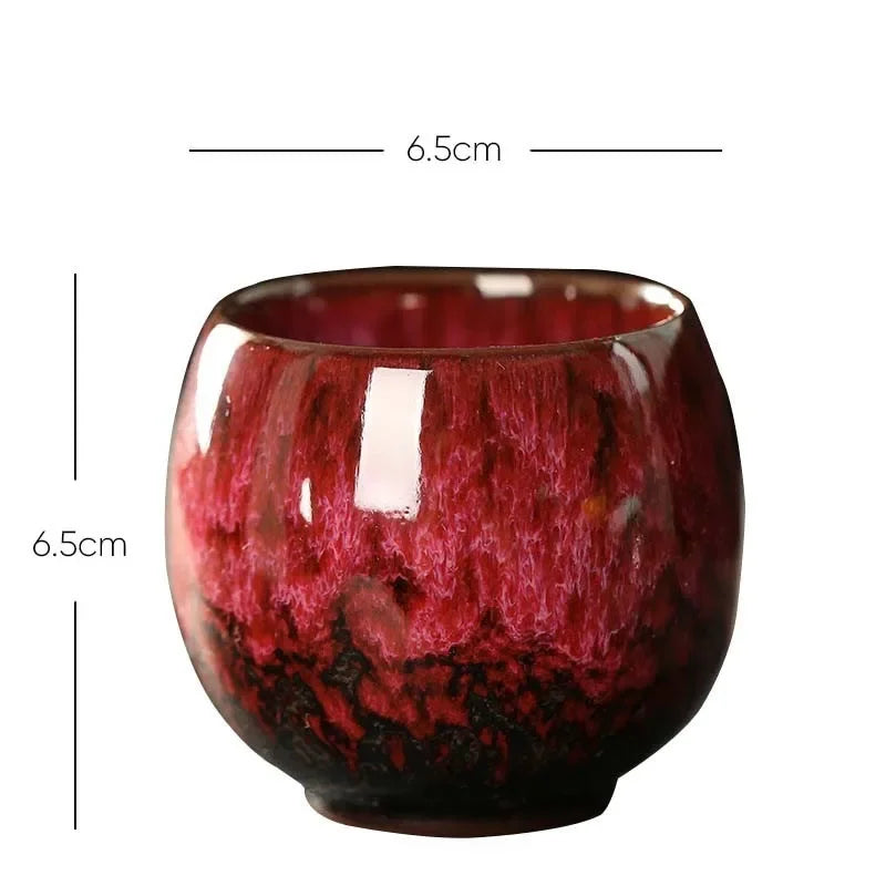 1pcs/1set Kiln Change China Ceramic Cup Porcelain Kung Fu Tea Cups Pottery Drinkware Tableware Coffee Mug Wine Mugs Wholesale